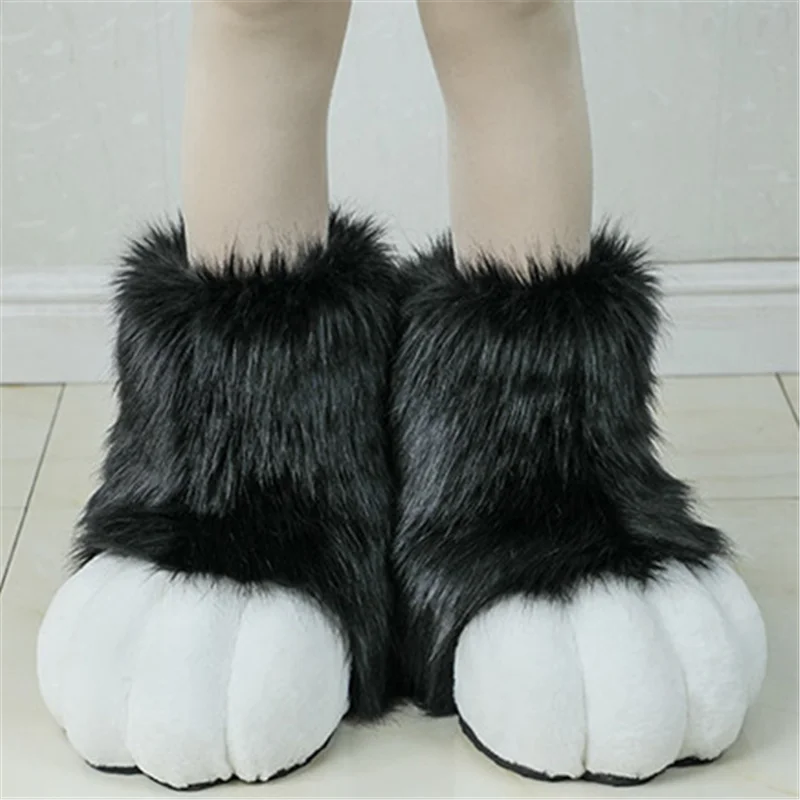 Cartoon Cute Fursuit Animal Claw Foot Shoes costumi Cosplay oggetti di scena della zampa