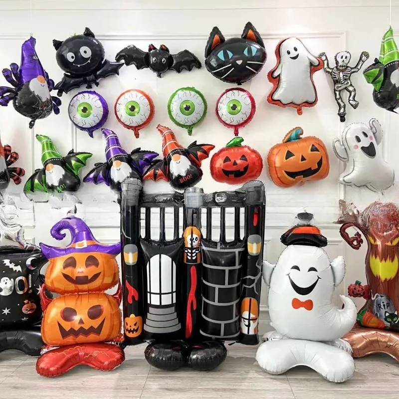 Base De Balão Inflável, esqueleto Em Pé, filme De Alumínio De Pilha, cartão De Decoração De Festa, embalagem Boutique