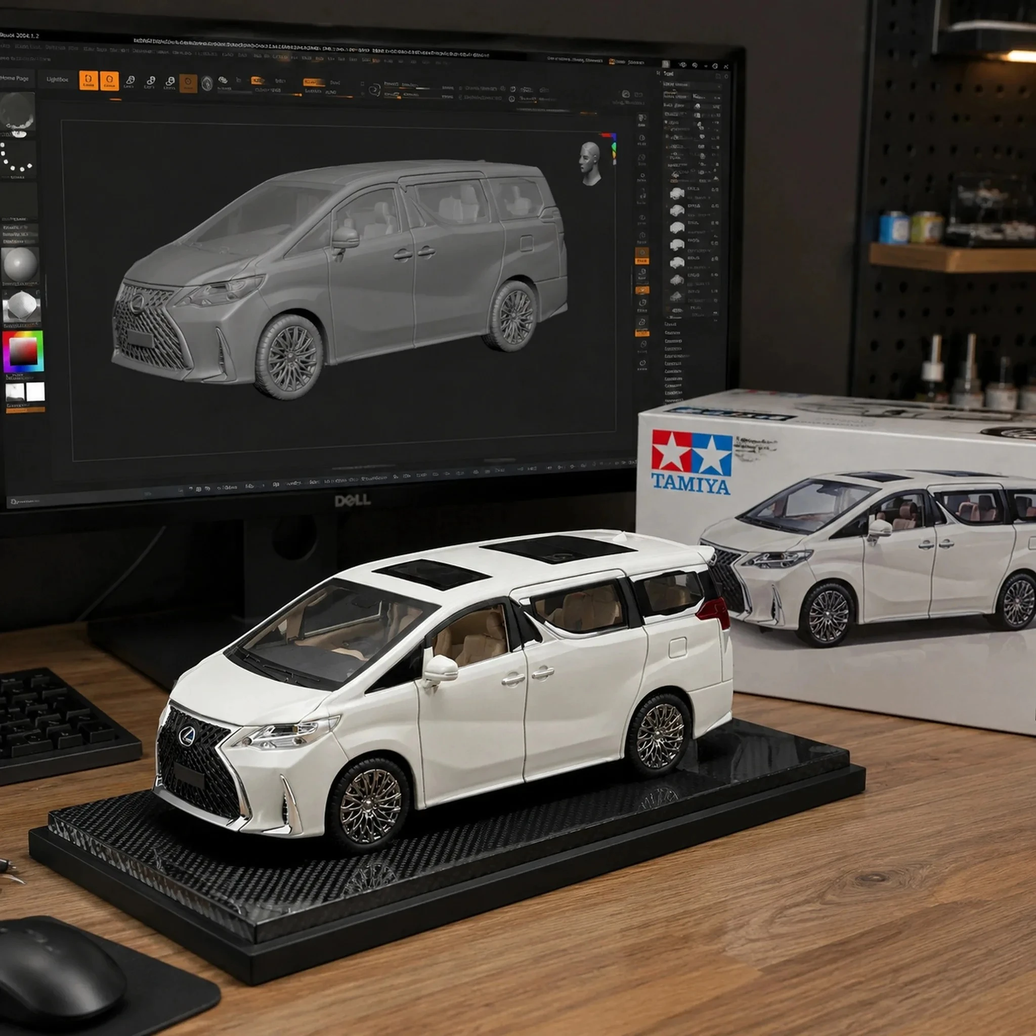Voiture miniature 1:24 LM300 en alliage moulé sous pression avec absorption des chocs, fonction de recul, son et lumière, intérieur exquis pour l'éveil et le divertissement