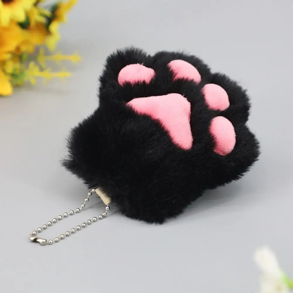 Cartoon Stuffed Realistic Claw Keychain Kawaii Sweet Plush Doll Pendant Hanging Cat Paw Backpack Ornaments Women