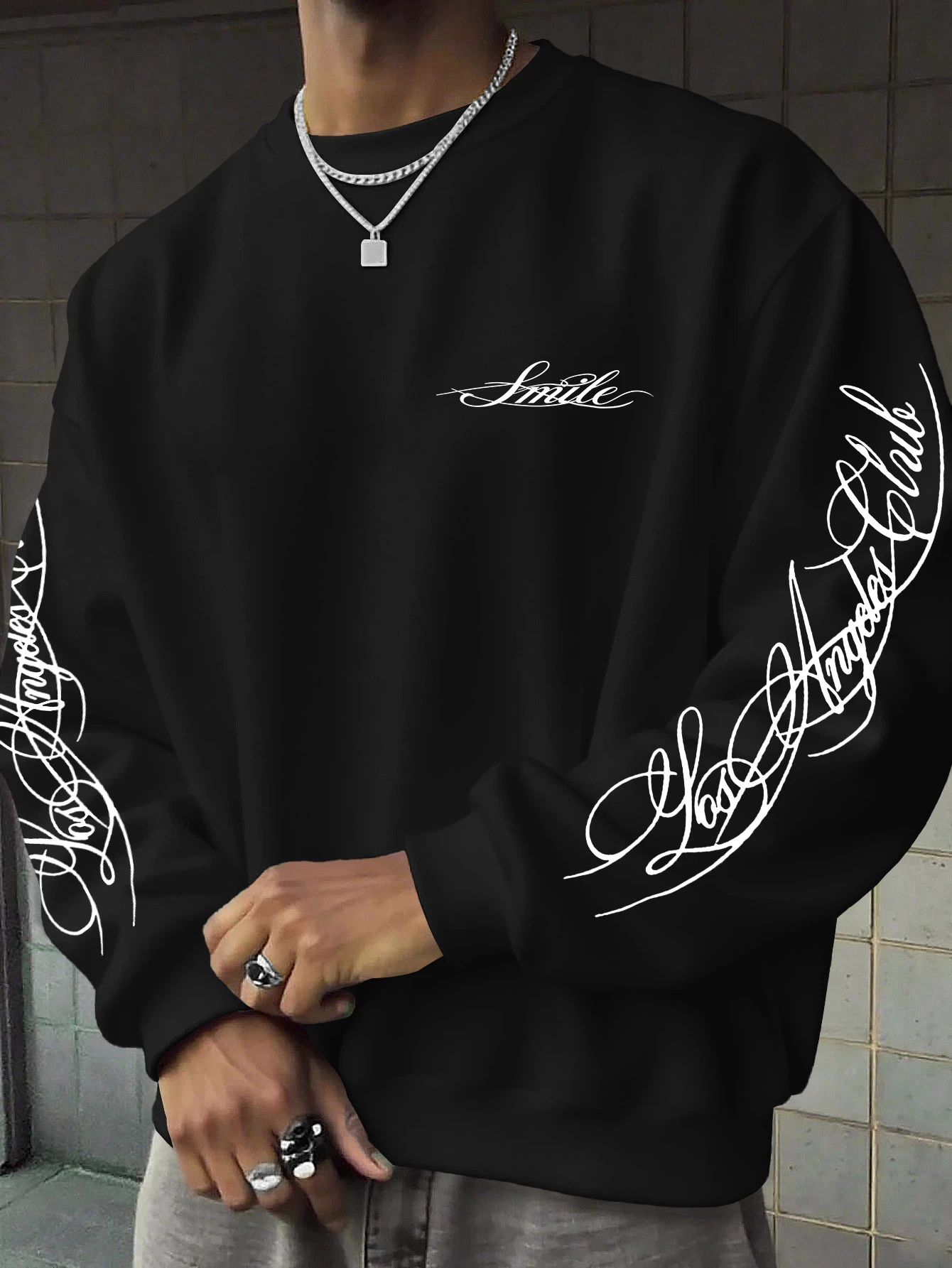 Street For Fashion - Cooler Herren-Sweatshirt im Street-Style mit glattem,