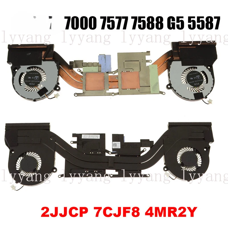 

f For Dell G7 15 7577 7588 G5 5587 CPU GPU Heatsink Fan Set 04MR2Y 02JJCP 07CJF8