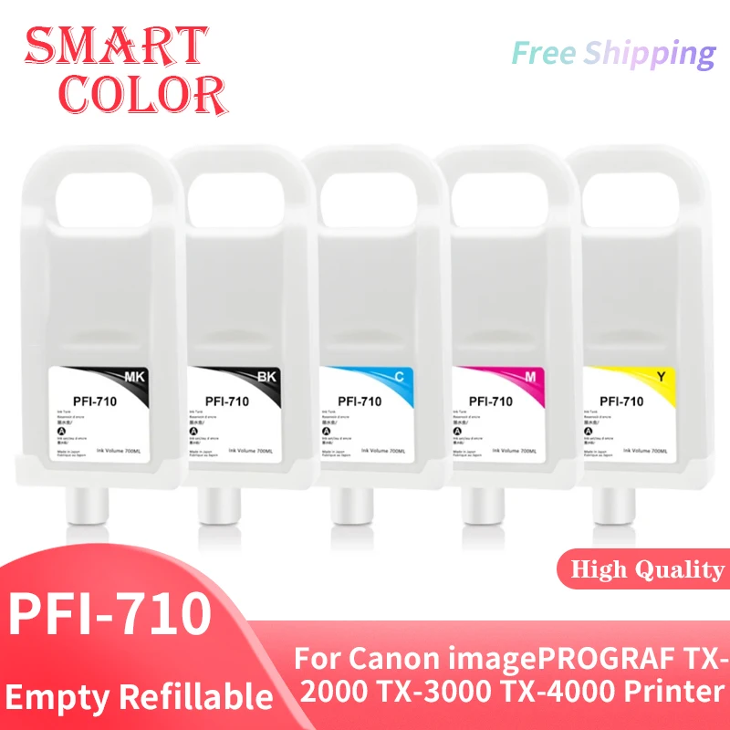 

PFI-710 PFI710 PFI 710, многоразовый чернильный картридж с чипом для Canon imagePROGRAF TX-2000 TX-3000 Printer TX2000 TX3000