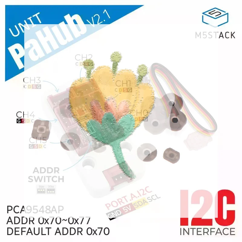 Expand IoT Potential with M5Stack PaHub V2.1 I2C Hub 1 To 6 Multiplexer Kit