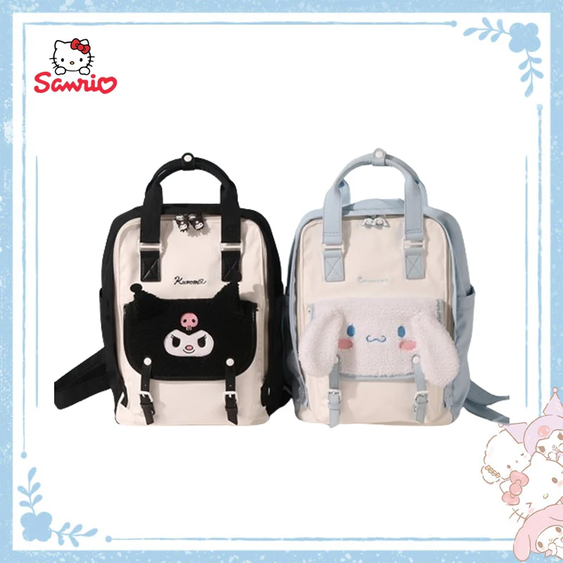 

Kawaii Sanrio Kuromi Cinnamoroll Студенческая сумка большой емкости компьютерный рюкзак школьный рюкзак аниме фигурки милый мультфильм фестиваль подарок