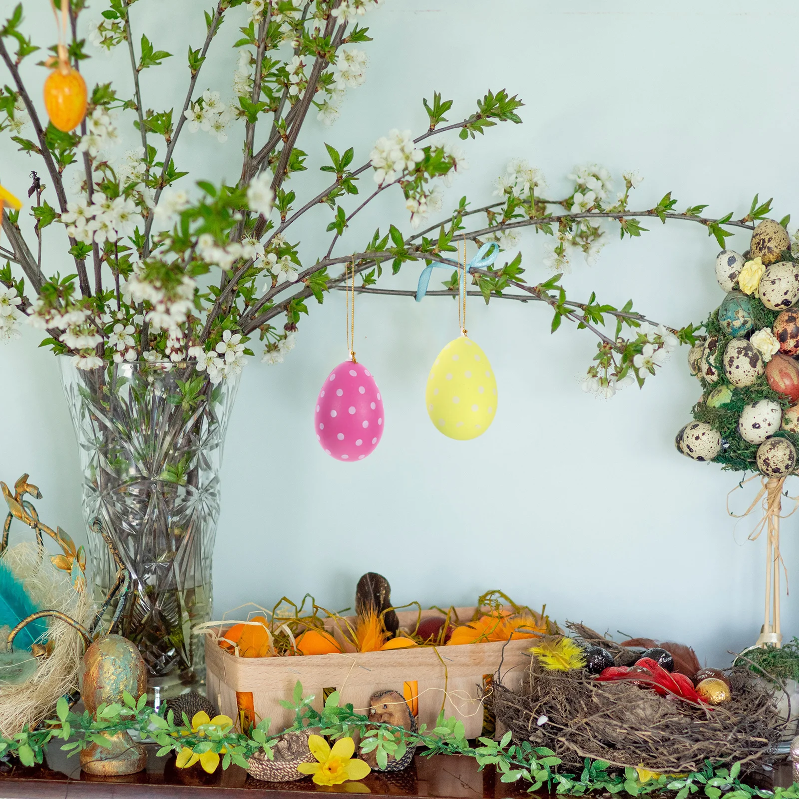 

24pcs Easter Egg Hanging Ornaments 24 Pack Festival Scene Hanging Decor For Home Tree Party Easter Decorations Supplies