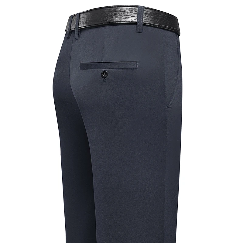 

29-42 Men's Summer Pants Thin Straight Stretch Casual Pants with No Trace No Ironing Fabric Silky and Cool Feeling