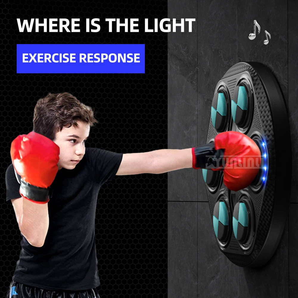 Music Fitness Lighting Rhythm Boxing Training Target Wall Hanging Home Adult and Children Boxing Machine Trainer