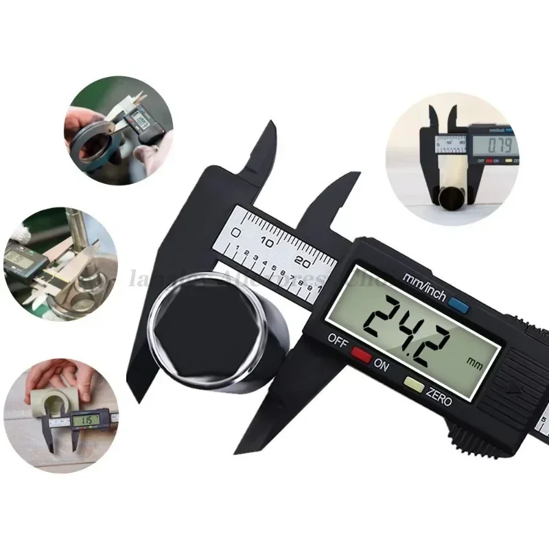Plastic Vernier Caliper Digital Display Caliper Mini Text Play Caliper Vernier Ruler 100 150mm for Watch Repair Measuring Tools image 2