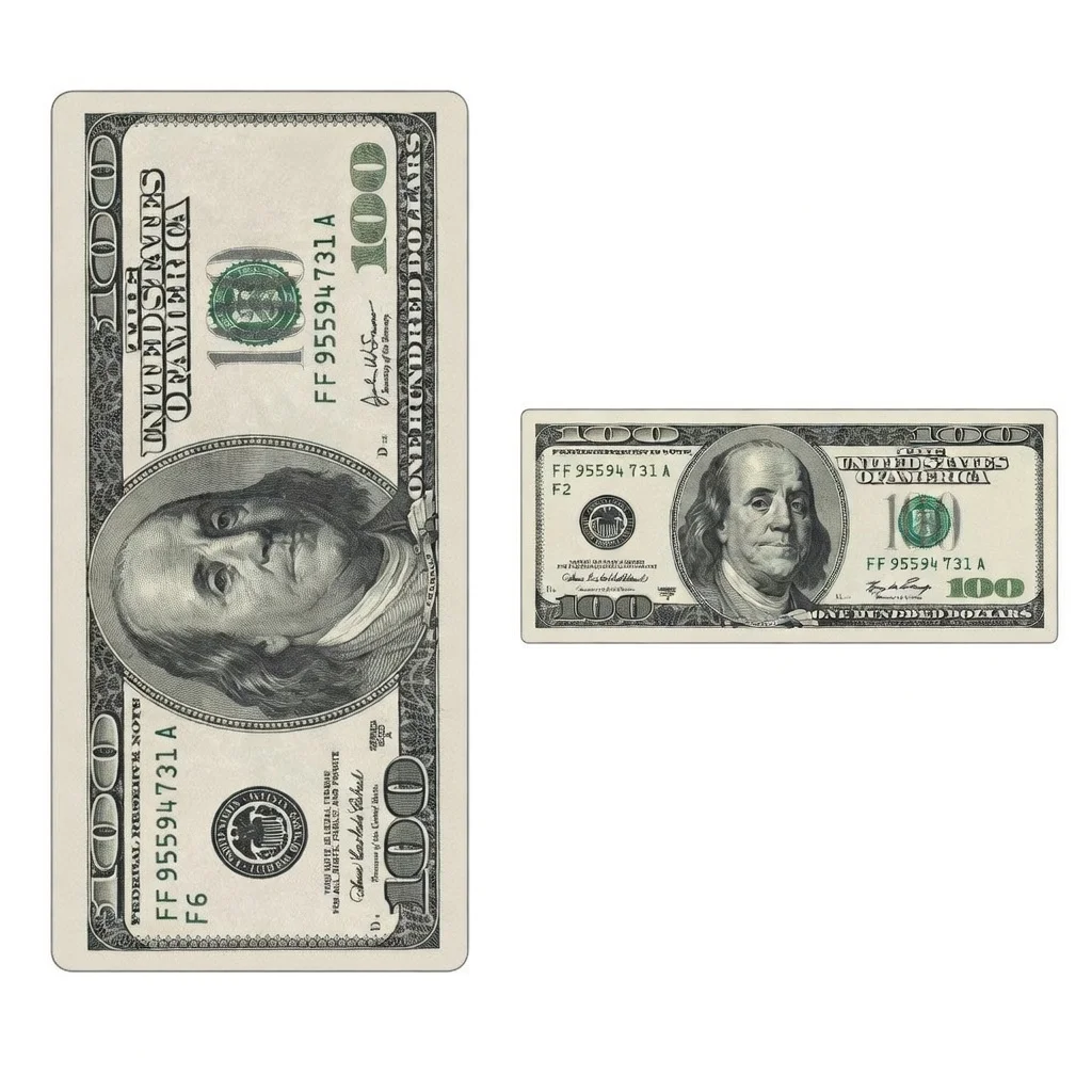 Luxury Money Print Beach Towel Flat Print 100 Dollar Bill Bath Towel for Adults Summer Outdoor Pool Party Workout Gym Mat