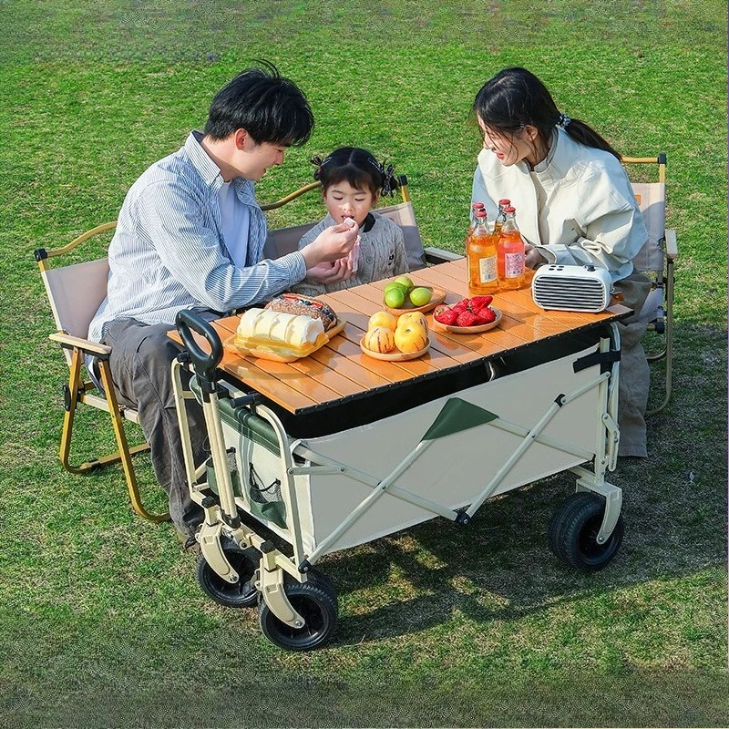 

Outdoor Camping Vehicle Handcart Folding Stall Portable Car Campsite Vehicle Delivery Vehicle Pull Cart Camping Picnic Shipping