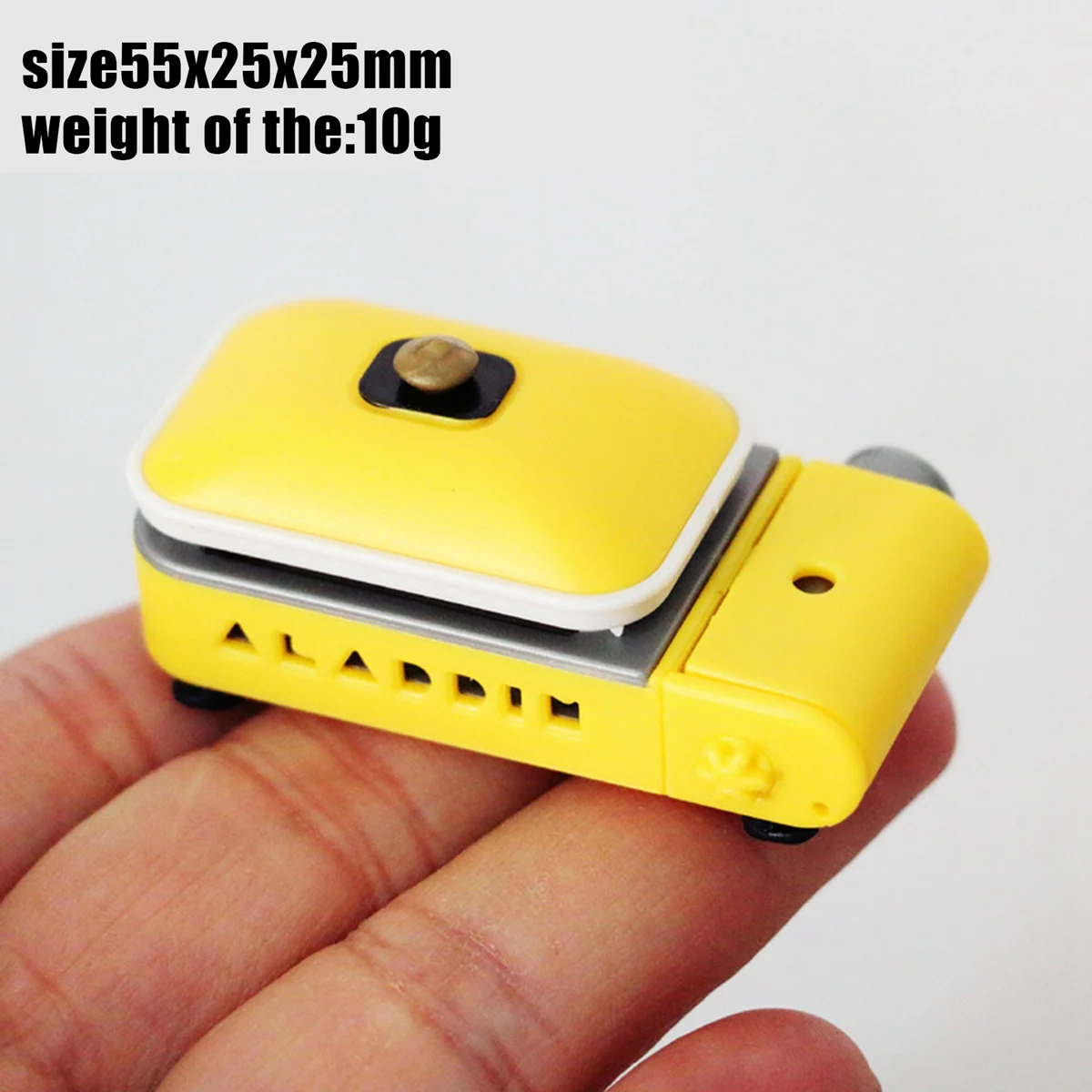 1/12 MIniature Dollhouse Outdoor Barbecue Mini Gas Stove BBQ Grill for Barbies OB11 Doll Accessories,Yellow, Square