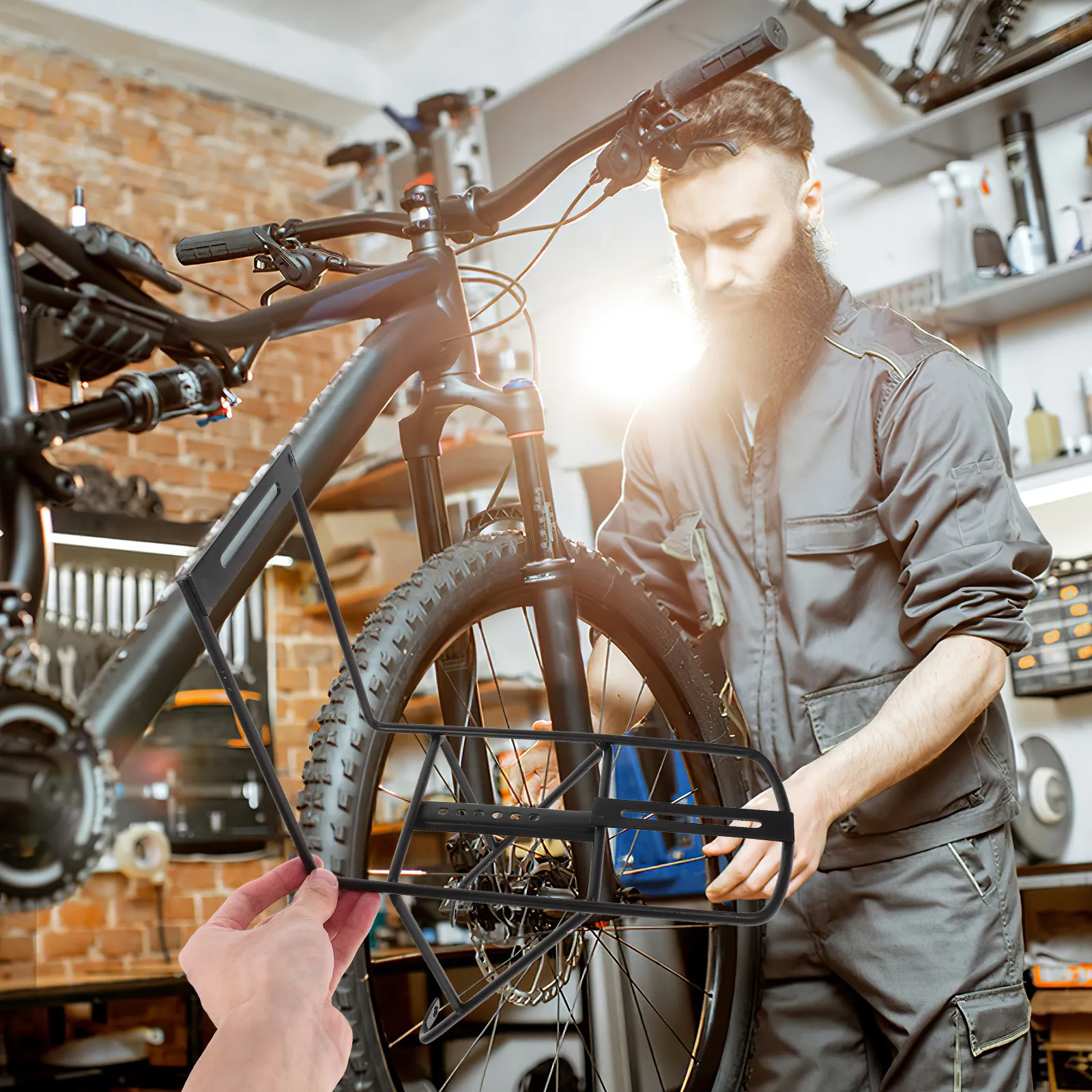 

Передняя стальная велосипедная полка, легкая, износостойкая, простая в установке, для горных и складных велосипедов