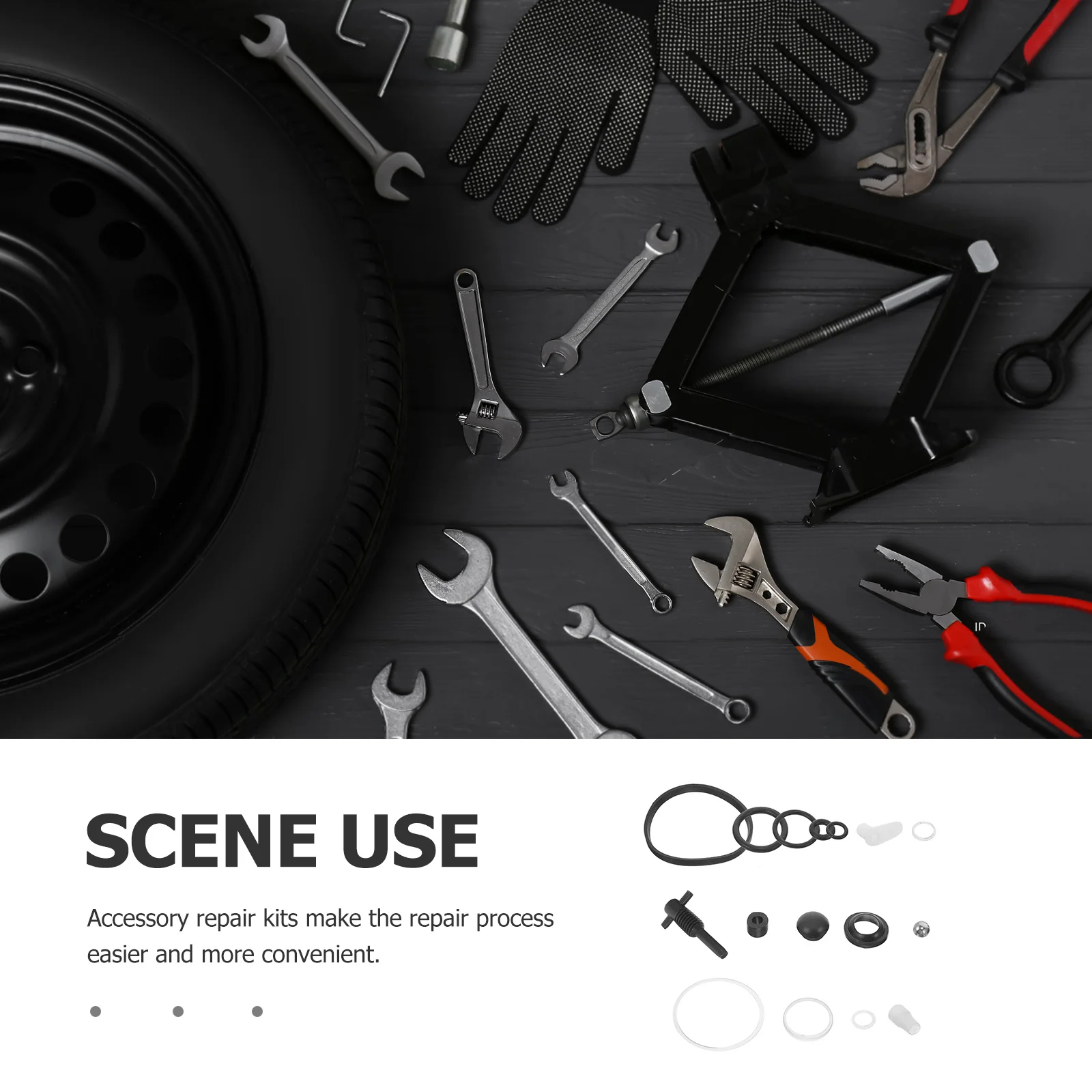 

1Set Car Jack Repair Kit Complete Lever Repair Tools Floor Hydraulic Jack Accessories Replacement Parts Durable