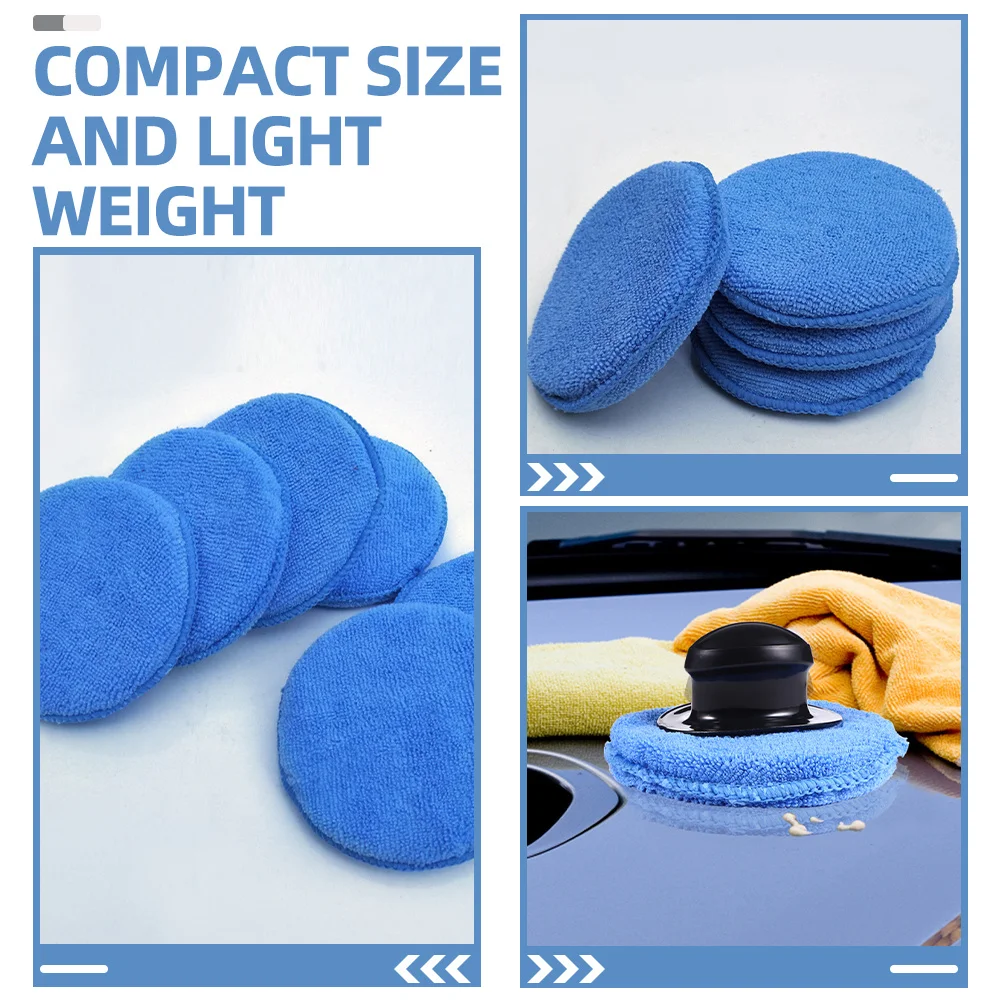 6 قطعة سيارة الشمع قضيب الإسفنج منصات تلميع عازلة منصات لسيارة تلميع الصبح أدوات تنظيف الشمع قضيب الوسادة #3