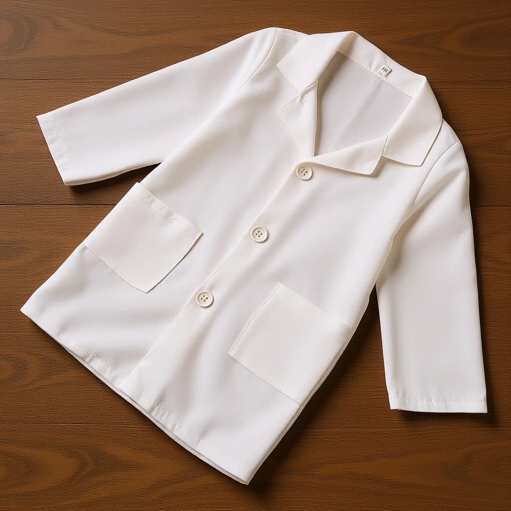 

Детский белый докторский халат, лабораторный халат для и школьных выступлений, дышащая полиэфирная ткань