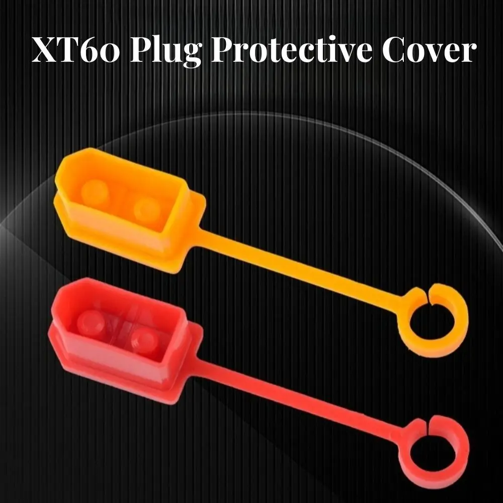 10pcs XT60 Plug Protective Cover Yellow Red Plastic Rubber Terminal Case Dust-proof FPV Accessories Insulated Caps