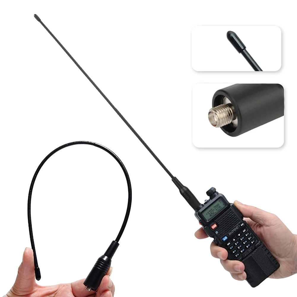 NA-771 High-Gain Antenna Dual Wide Band SMA Female Walkie Talkie UHF Flexible Antenna 144/430MHz for Baofeng UV-5R BF-888S UV-82