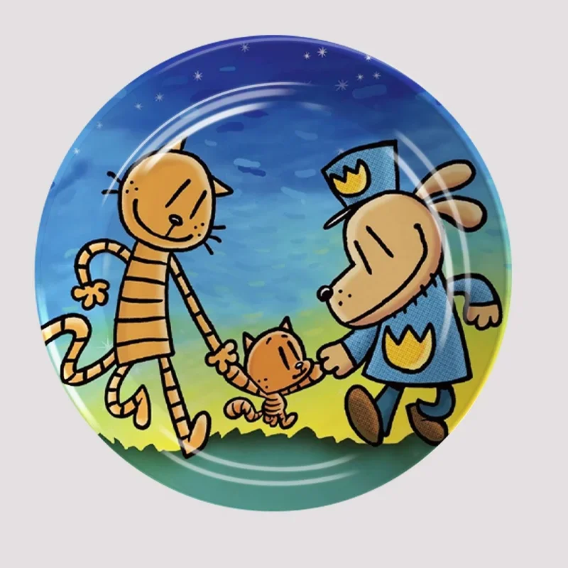 Dogman anime festa de aniversário decoração novos desenhos animados placas de papel copos cão homem filme criança utensílios de mesa suprimentos chá de bebê presente da criança