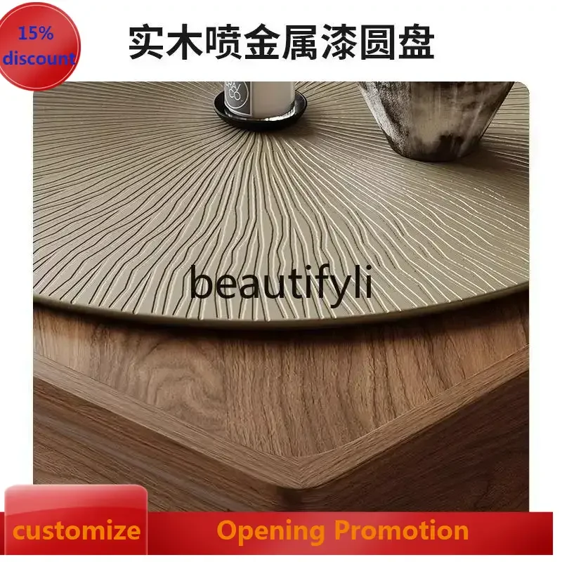 

Sun Muse coffee table living room 2024 new light luxury high-end small apartment household round side table combination G1218