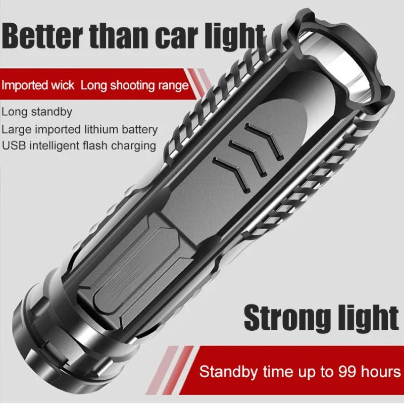 Multifunctional Rechargeab Flashlight Outdoor Portable Household Lighting Small Flashlight