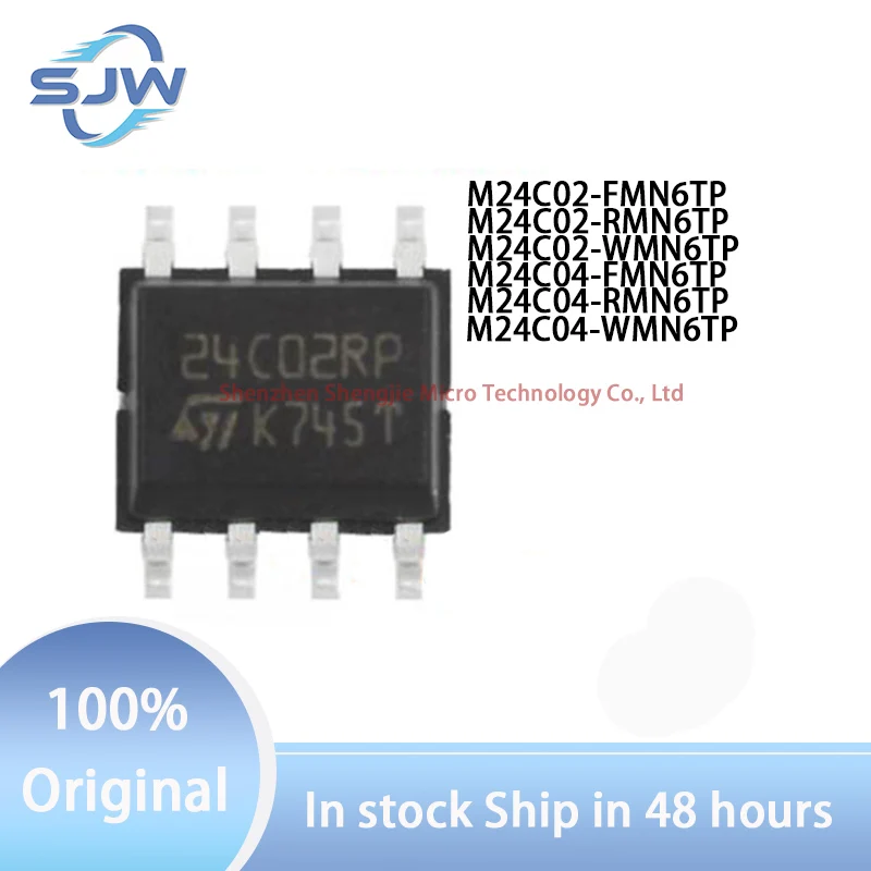 

M24C02-FMN6TP/RMN6TP/WMN6TP Screen printing 24C02FP 24C02RP 24C02WP encapsulationSOIC-8 EEPROM CHIP