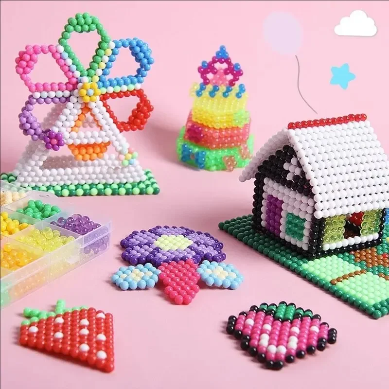 子供のための魔法のビーズ,1000の魔法の水の霧,教育パズル,手作りのDIYおもちゃ,10色