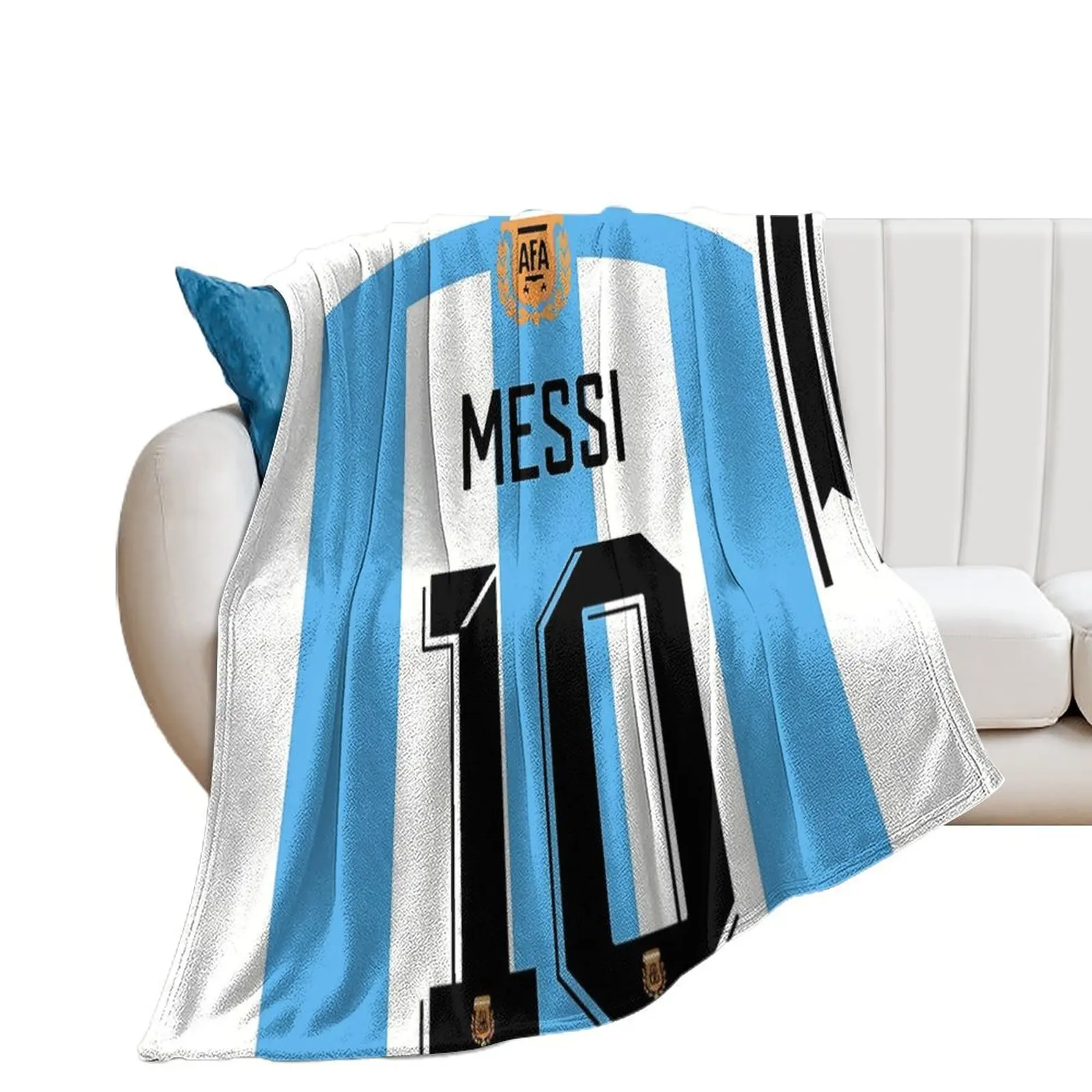 

Lionel Messi Throw Blanket Plaid on the sofa anime Beautifuls Quilt Blankets