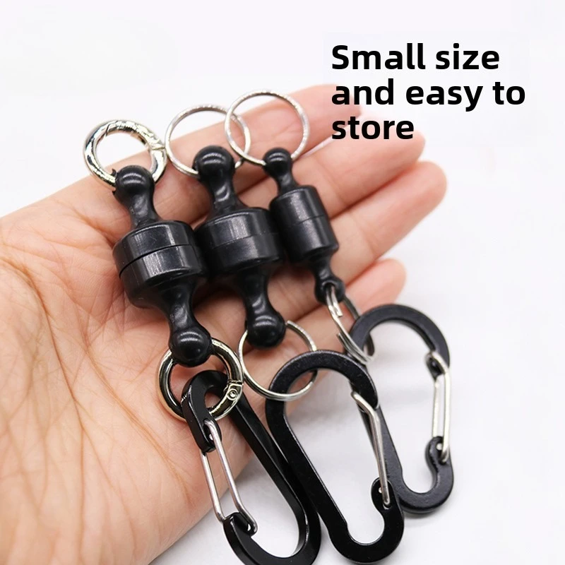Black Magnetic Buckle Clip for Fishing Gloves Canopy Tent Magnet Holder Mountaineering Outdoor Gear Accessories