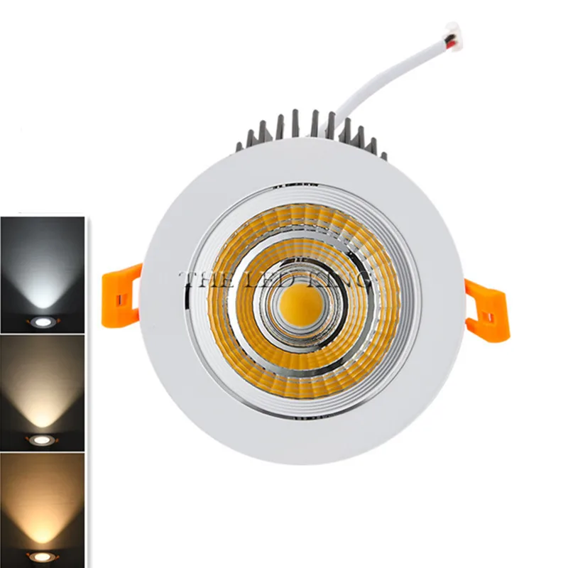

Круговые встраиваемые светодиодные потолочные светильники с регулируемой яркостью, 7 Вт, 9 Вт, 12 Вт, 15 Вт, монолитный блок светодиодов, 85-265 В переменного тока светодиодный светодиодные потолочные светильники для внутреннего освещения