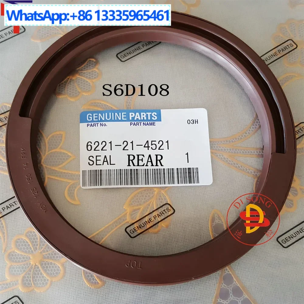

6221-21-4521 crankshaft rear oil seal for S6D108 engine 6221214521