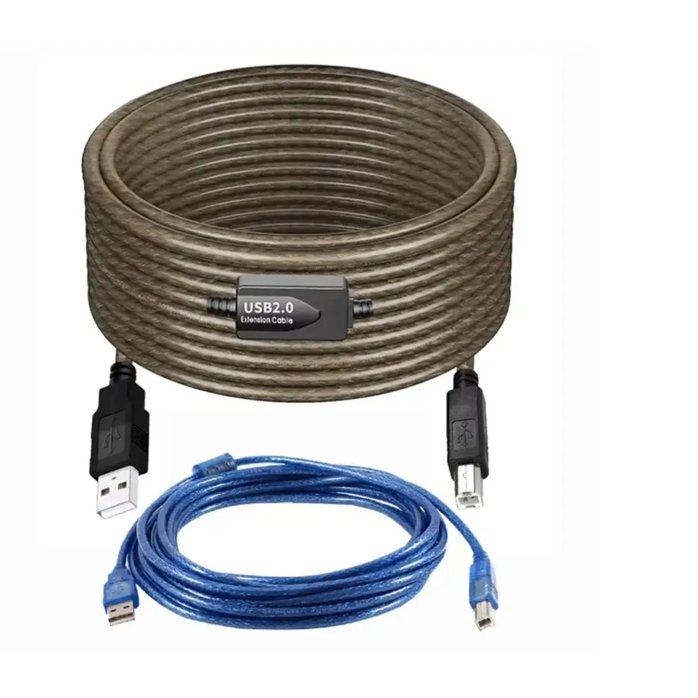 USB 2.0 A إلى B تمديد 10 متر/15 متر كابل نشط مع رقاقة معززة الإشارة 1.5 متر/3 متر/5 متر كابل سلبي لأجهزة الكمبيوتر المحمول طابعة الماسح الضوئي