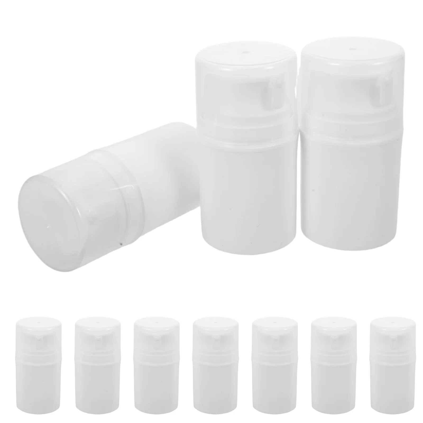 10 個の化粧品包装ボトル 50 ミリリットル詰め替え可能なエアレスポンプローションクリーム洗顔ディスペンサー旅行用プラスチック真空容器