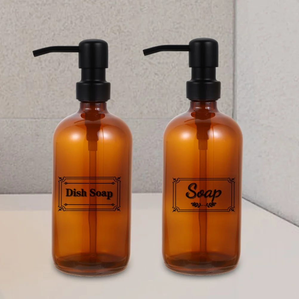 

2Pcs Refillable Shampoo and Conditioner Bottles Smooth Surface Easy Clean Bathroom Shower Travel Dispenser