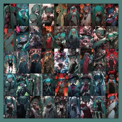 63pcs Hatsune Miku Dark style Poster Graffiti Decorative Notebooks Water Bottle Waterproof Stickers