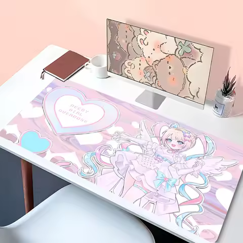 Mouse Pad Office PC Needy Girl Overdose Keyboard Rug Laptop Gaming Accessories Pink Mousepad Anime Girl Desk Mat Kawaii Carpet