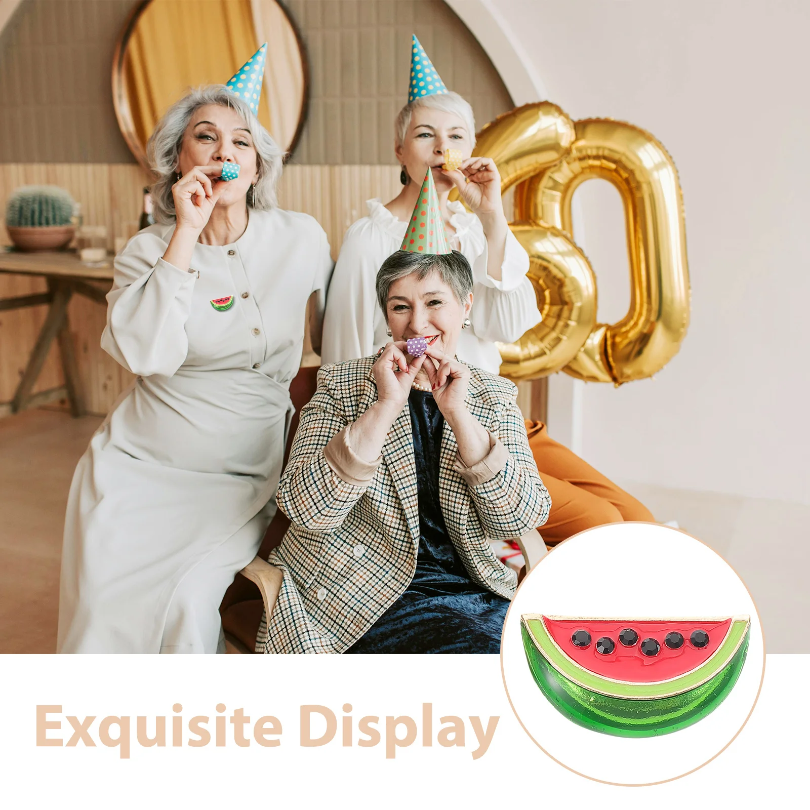 4 قطعة بروش البطيخ دبوس دبابيس الكرتون للنساء وشاح كليب فستان طوق شارة مقاطع سترة الملابس والاكسسوارات