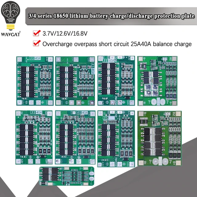 3S/4S 20 40A 60A ładowarka akumulatorów litowo-jonowych płyta ochronna 18650 BMS silnik wiertarki 11,1 V 12,6 V/14,8 V 16,8 V wzmocnienie/zalanie