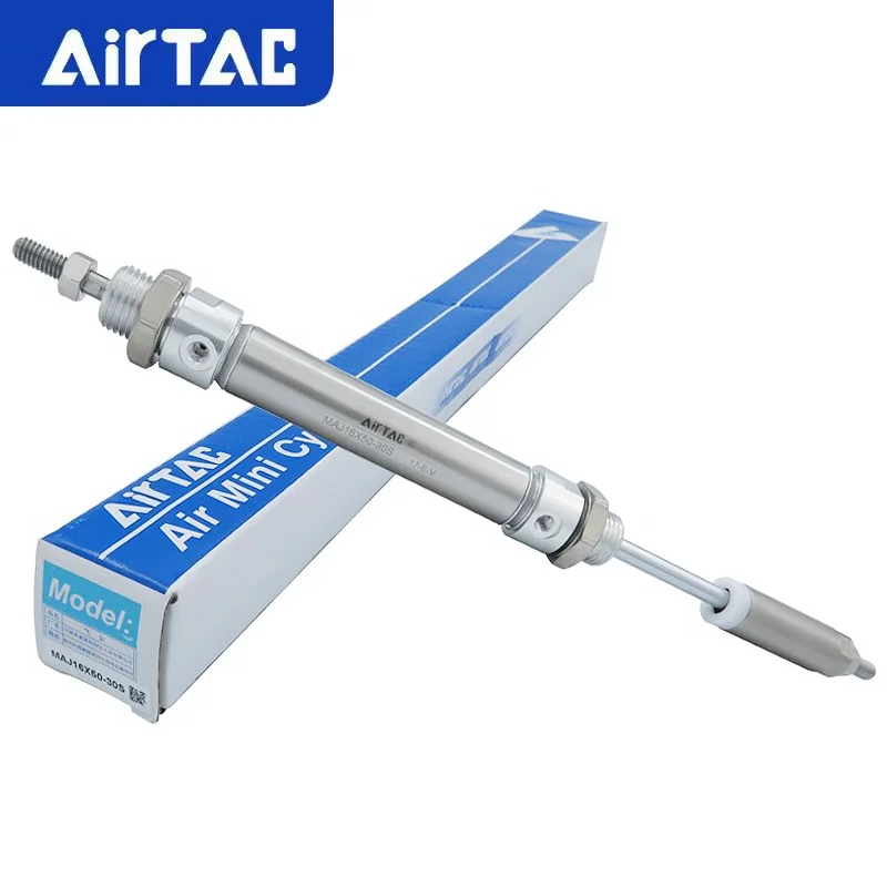 AirTAC MAJ Adjustable Stroke Mini Pneumatic Cylinder Stainless Steel MAJ16/20/25/32/40x25x50x75x100x150x200-50-30-S With Magnet