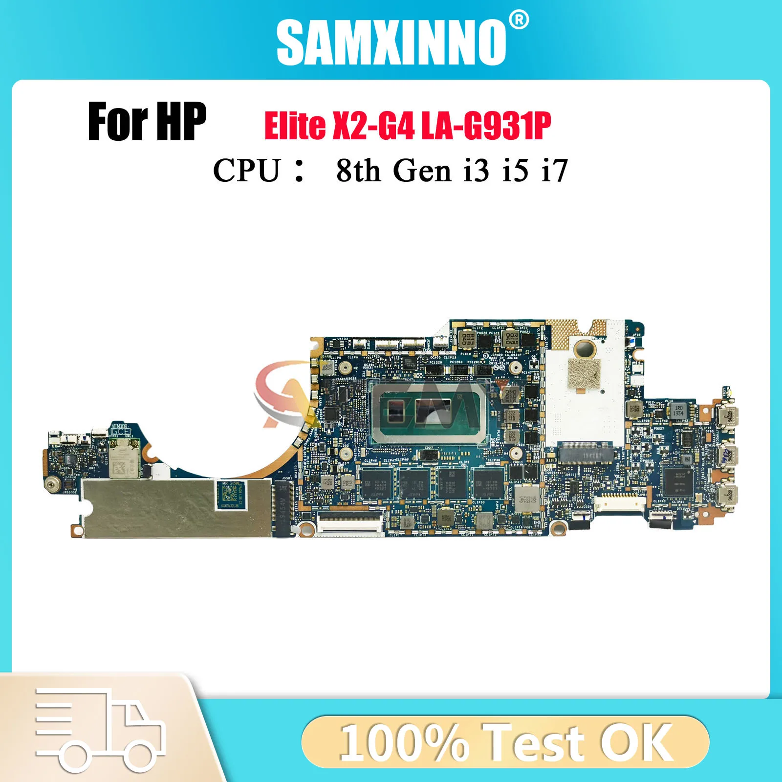 

For HP Elite X2 G4 LA-G931P Laptop Motherboard With i5 i7 8th Gen CPU 8GB 16GB RAM L67391-001 L67395-001 100% Fully Tested