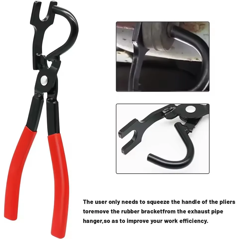 Car Exhaust Rubber Grommet Removal Pliers, Exhaust Hanger & Clamp Disassembly Hand Tool for Auto Maintenance