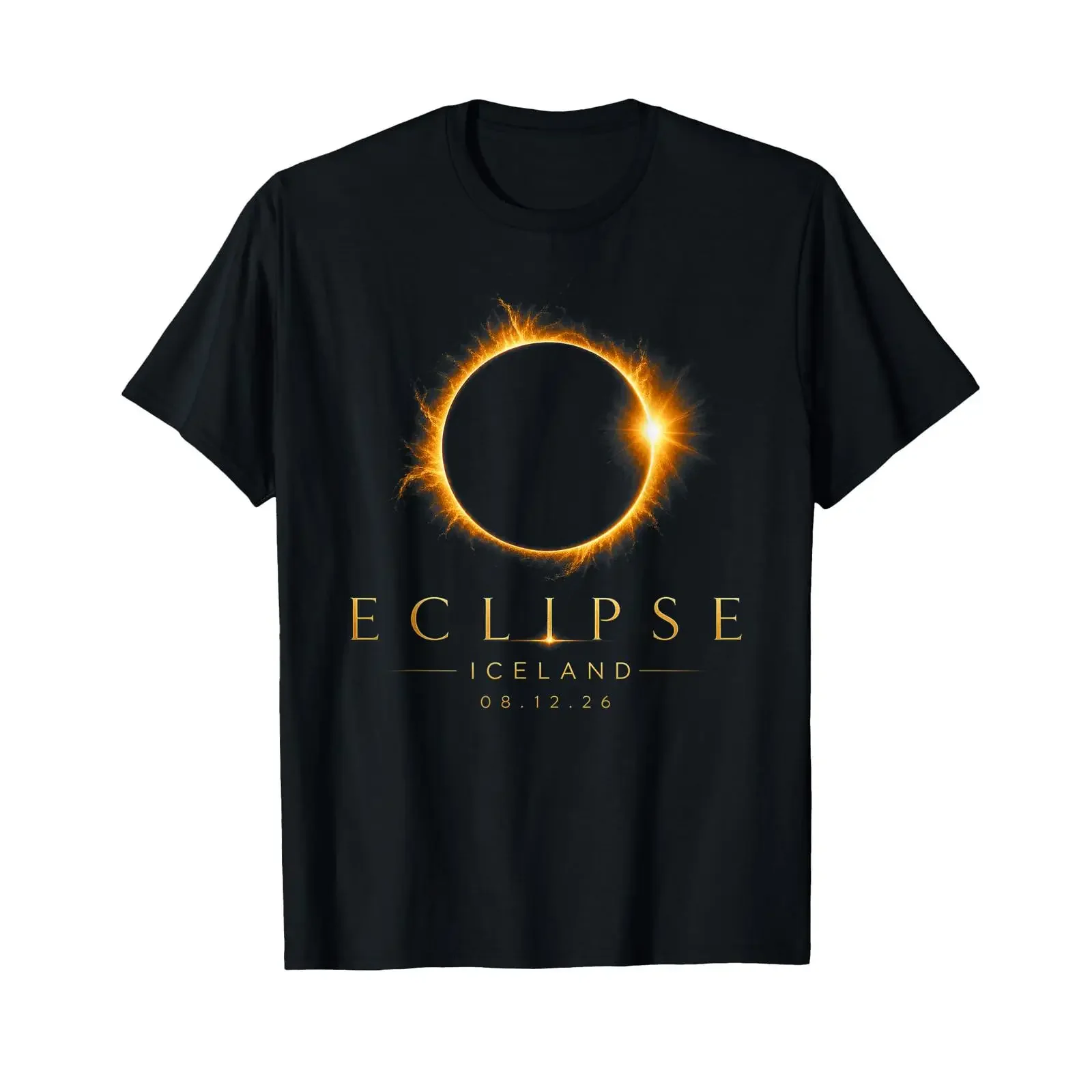 2026 Solar Eclipse Iceland 08 12 26 Total T Shirt vintage Washed Slightly Unisex Stylish Casual Versatile Stretched fashion