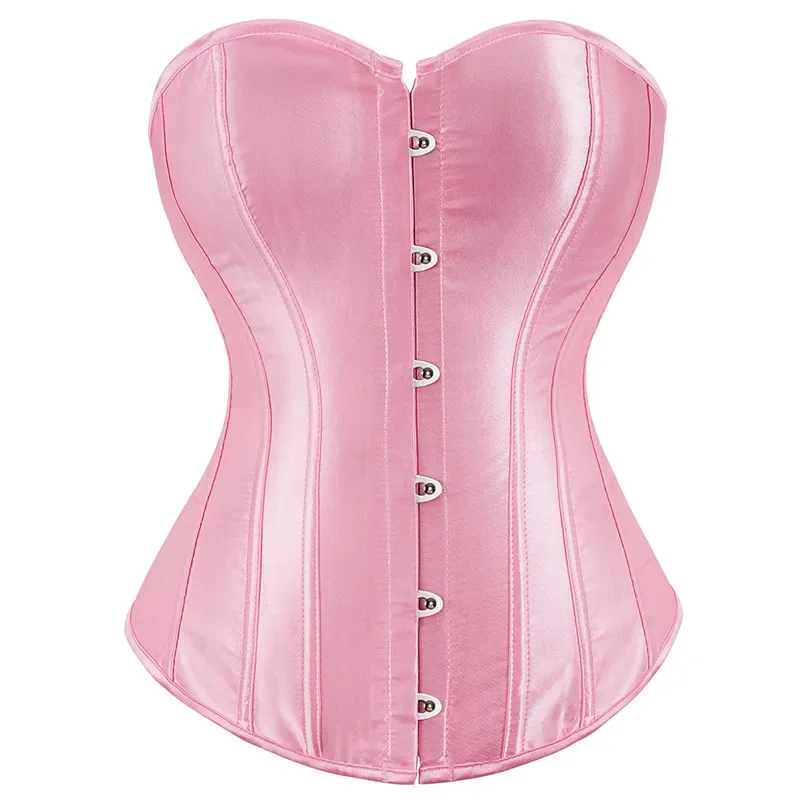 Overbust Corset Top Plus Size Sexy Corsets and Bustiers for Women Gothic Lingerie Corselet Red Black Pink Purple White