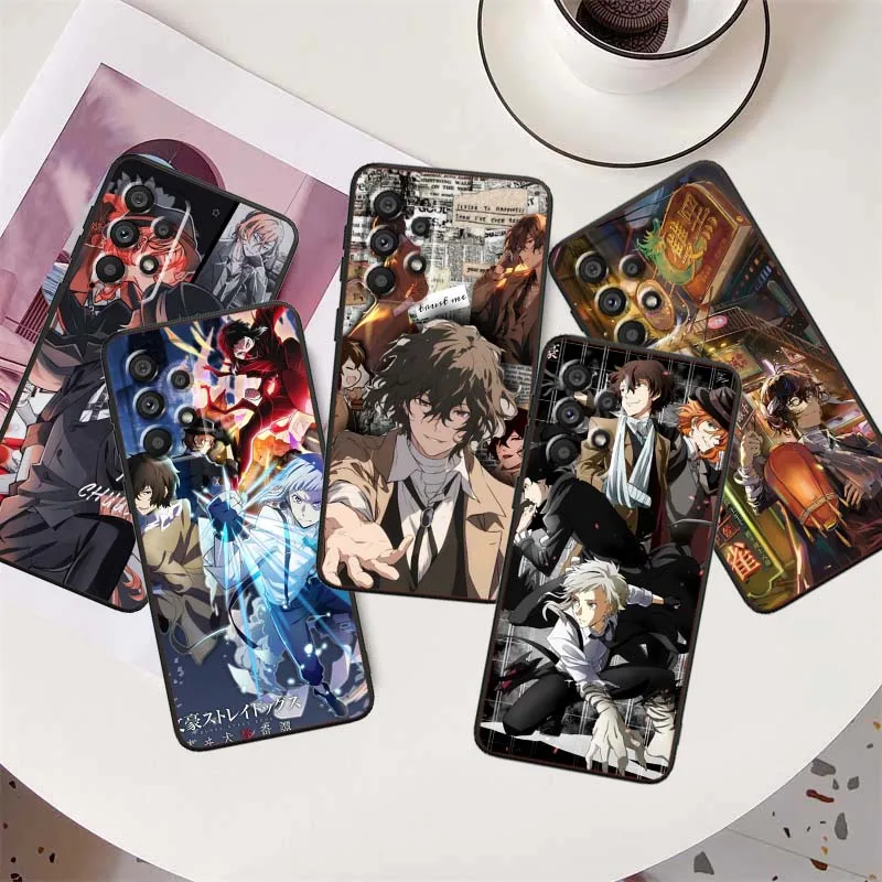 

B-Bungos S-Strays Dogs Anime For Samsung A41 A35 A34 A33 A32 A25 A24 A23 A06 A05 A04 Note 10 20 Ultra 5G Black Phone Case