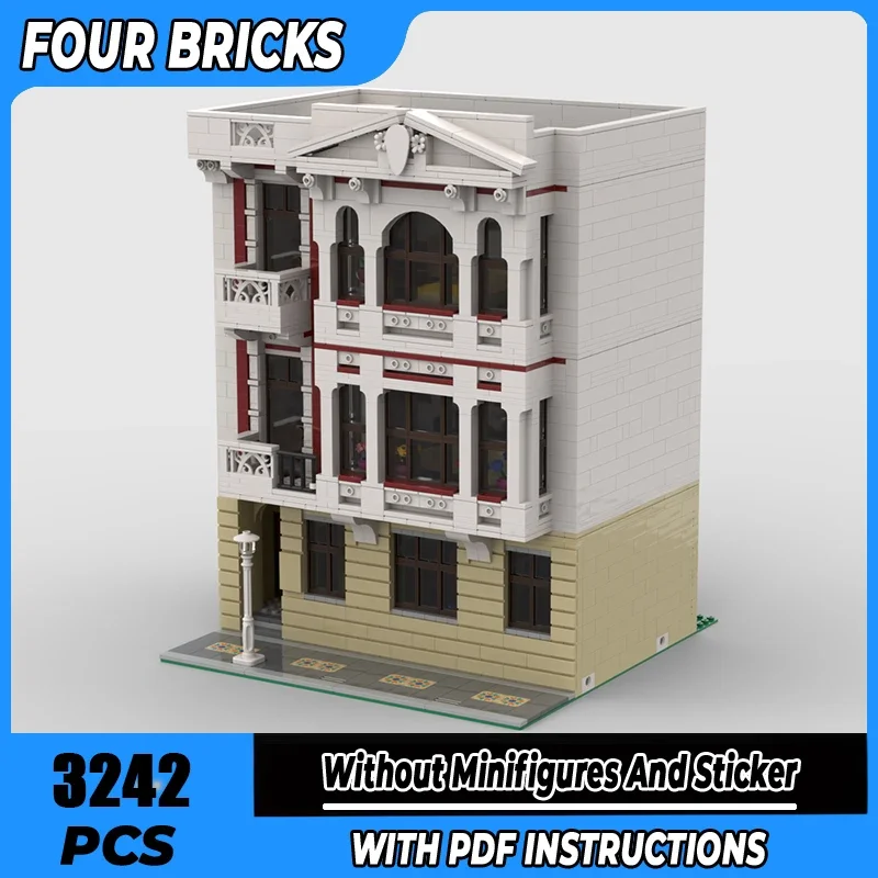 NEW house Moc Building Blocks Avilés Albergue Technology Modular Bricks Model  Gifts Christmas Toys DIY Sets Assembly！