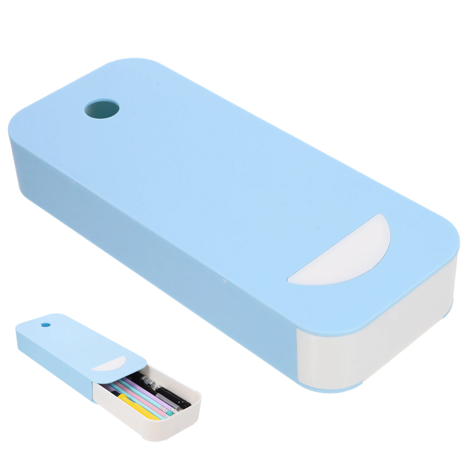 

Drawer Style Pencil Box Large Capacity Under Desk Organizer Hidden Storage For Stationery Tools Cosmetics Office Supplies