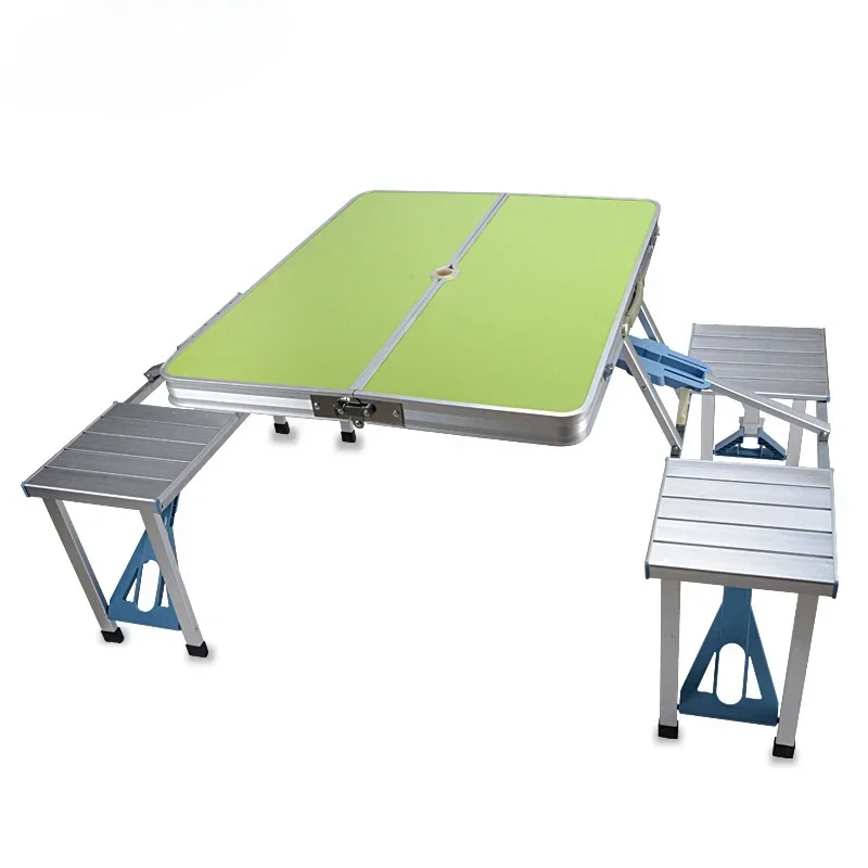 

Outdoor folding table and chairs dining table barbecue portable stall household