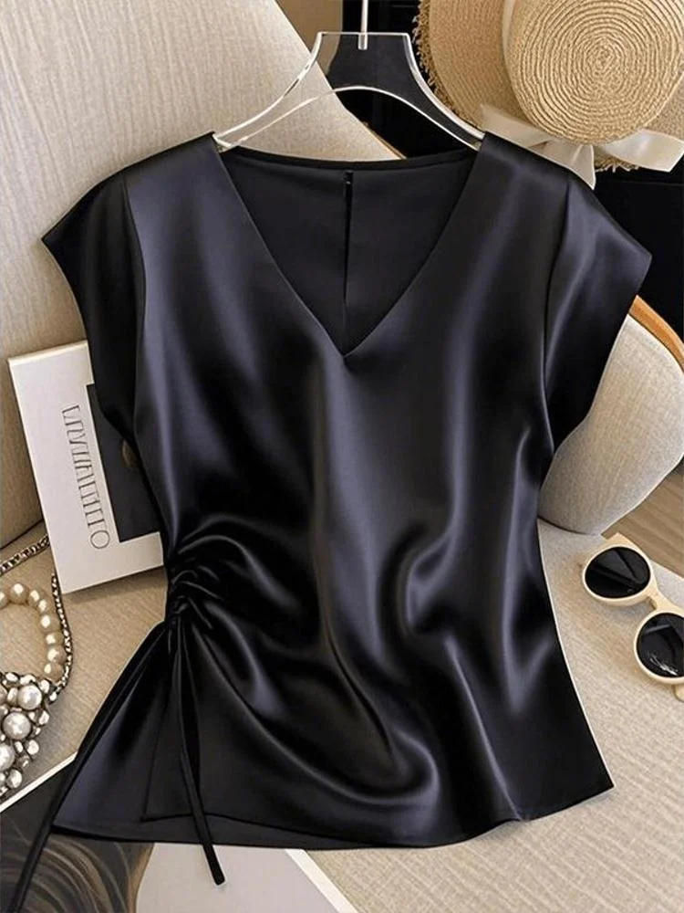 シルクベースレイヤー レディース トップス ゆったりお腹カバー 夏 ハイエンド オルト スヴェ T-irt エレ レディ 通勤 スレ カラー