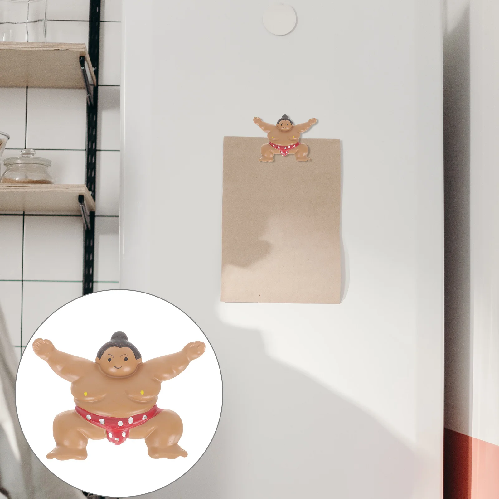 

5pcs Sumo Fridge Magnets Lightweight Compact Resin Decor Kitchen Home Office Magnetic Whiteboard Refrigerator