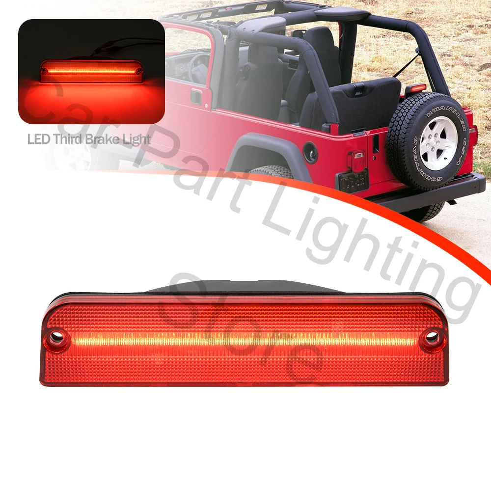 

1 Pc For 04-06 Jeep Wrangler Unlimited TJ Red LED High Mount Third Brake Light 3rd Rear Stop Lamp Tail Warning Lights